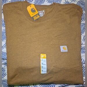 Carhartt Men's Tan Short Sleeve Pocket Tee